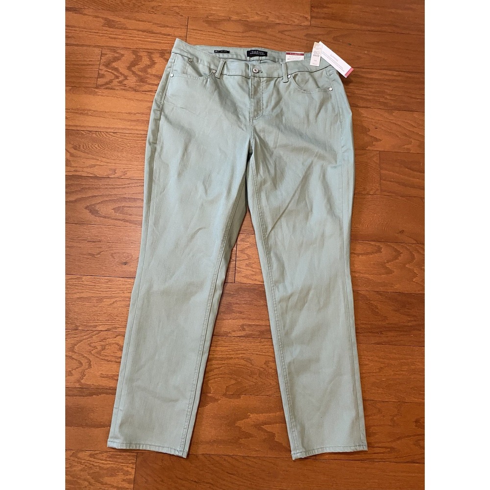 Women's NWT Talbots Slim Ankle Flawless Five Pocket GreenSZ 14 14W New! $99